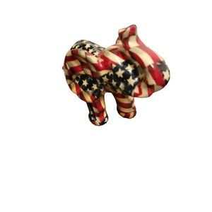 LaVie Elephant Figurine Patriotic American Flag Statue
